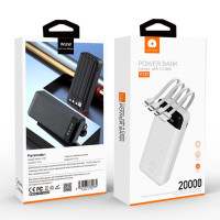 УМБ Power Bank WUW Y131 20000mAh 2.1A (with cable Lightning+Micro+Type-C+USB)