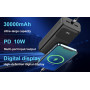УМБ Power Bank WUW TUGI Y31 30000mAh 2.1A (with cable Type-C+Micro+Lightning+USB) з ліхтарем