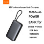 УМБ Power Bank WUW TUGI Y45 20000mAh PD45W (with cable Lightning+Type-C)