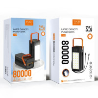 УМБ Power Bank WUW TUGI Y108 80000mAh PD22.5W (with cable Type-C+Lightning)