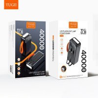 УМБ Power Bank TUGII WUW Y400 40000mAh PD22.5W+QC3.0 (with cable Type-C+Lightning) з ліхтарем