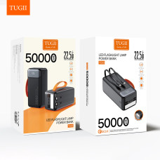 УМБ Power Bank TUGII WUW Y500 500000mAh PD22.5W+QC3.0 (with cable Type-C+Lightning) з ліхтарем