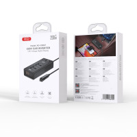 Автомобільний інвертор XO CZ027 200W (AC 2*220V, 2*USB, 2*Type-C, DC 5V-12V)