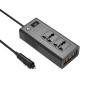 Автомобільний інвертор XO CZ027 200W (AC 2*220V, 2*USB, 2*Type-C, DC 5V-12V)