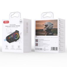 Мотогарнітура XO BE56 Bluetooth з підсвічуванням (на мотоциклетний шолом)