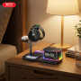 Бездротовий зарядний пристрій XO CX045 5in1 Qi2.2, 25W (Clock+Speaker+Light+Mobile+Watch+Headphones)