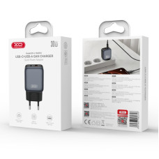 Мережевий зарядний пристрій XO L156 GaN PD30W+QC3.0