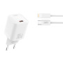 Мережевий зарядний пристрій XO L148 PD30W Type-C to Lightning