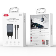 Мережевий зарядний пристрій XO L155 GaN PD30W Type-C to Lightning