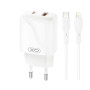 Мережевий зарядний пристрій XO L158 PD20W+QC3.0 Type-C to Lightning