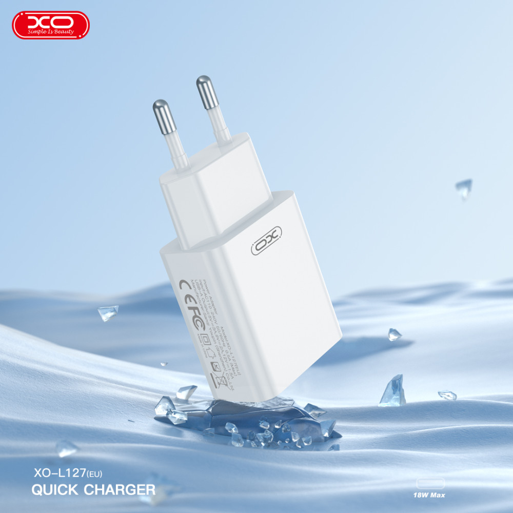 Мережевий зарядний пристрій  XO L127 QC18W Type-C