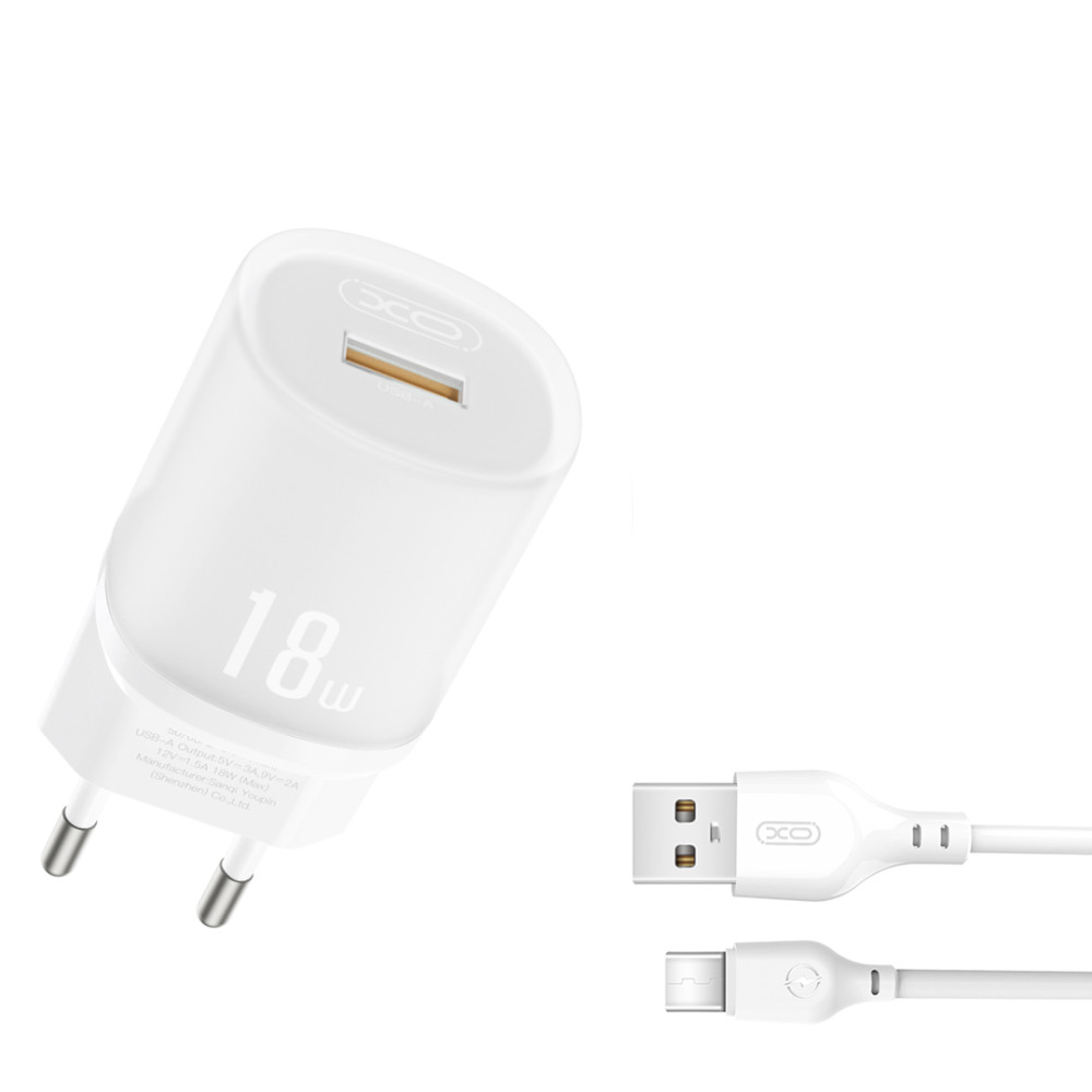 Мережевий зарядний пристрій XO L157 QC3.0 Type-C