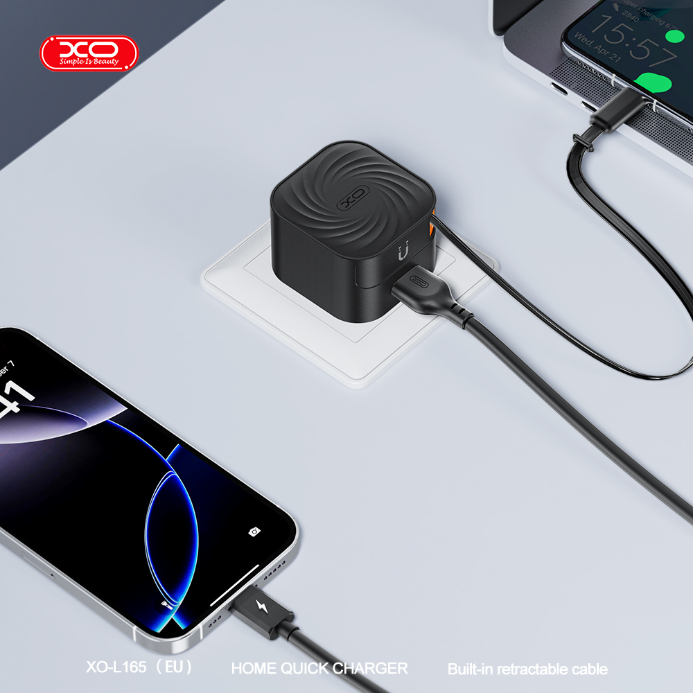 Мережевий зарядний пристрій XO L165 Telescopic 20W Type-C
