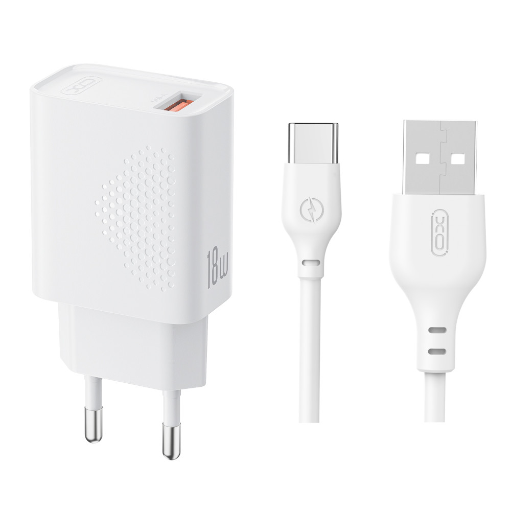 Мережевий зарядний пристрій XO L159 QC3.0 Type-C