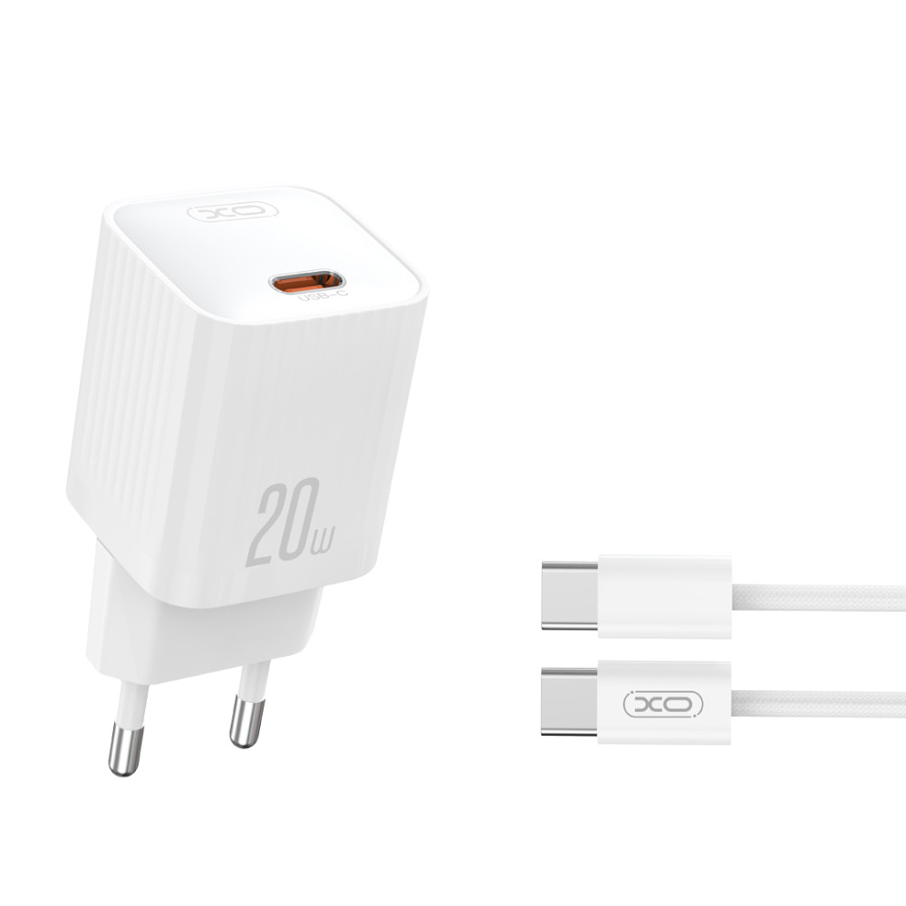 Мережевий зарядний пристрій XO L146 PD20W Type-C to Type-C