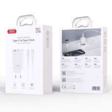 Мережевий зарядний пристрій XO CE29 PD20W+18W Type-C to Type-C