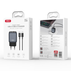 Мережевий зарядний пристрій XO L154 PD20W+QC3.0 Type-C to Type-C