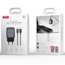 Мережевий зарядний пристрій XO L155 GaN PD30W Type-C to Type-C