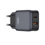 Мережевий зарядний пристрій XO L156 GaN PD30W+QC3.0 Type-C to Type-C