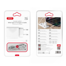 Мережевий зарядний пристрій XO L160 PD20W Type-C to Type-C