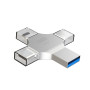 USB флеш XO DK04 128GB 4in1 USB+MicroUSB+Lightning+Type-C USB2.0