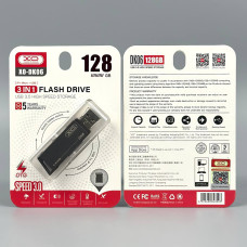 USB флеш XO DK06 128Gb 3in1 USB3.0+Lightning+Micro Швидкісна