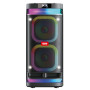 Портативна колонка XO F58 Shine Dual RGB 40W (з пультом дистанційного керування + бездротовий мікрофон) (26,3*24,8*55,8 см)