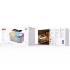 Колонка XO F88 5in1 Home RGB Bluetooth 10W 1200mAh (Колонка, Бездротова зарядка, Білий шум, Годинник, Будильник) (18,1*10,1*8,9 см)