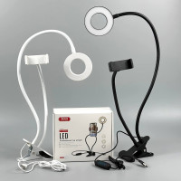 Кільцева світлодіодна Led Лампа стійка XO BGD001/LS-90 3.5 inch 2в1 з затискачем для телефону