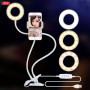 Кільцева світлодіодна Led Лампа стійка XO BGD001/LS-90 3.5 inch 2в1 з затискачем для телефону