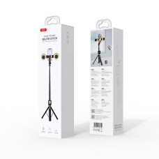 Монопод (трипод) XO SS23 Bluetooth, 360, 1.7m (з 2 лампами)