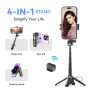 Монопод (трипод) XO SS21 (LW) Mini Selfie Stick 4in1 Bluetooth (для селфі та фотозйомки)