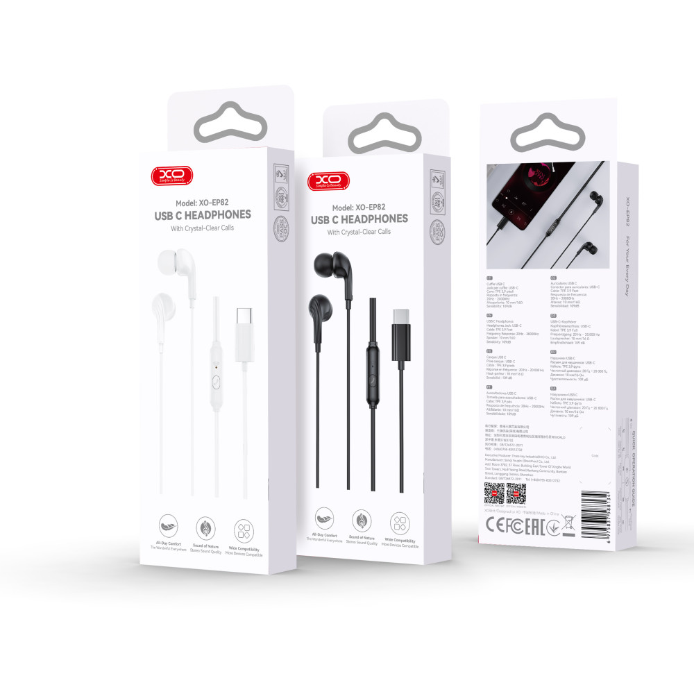 Навушники XO EP82 Crystal-Clear Calls Type-C