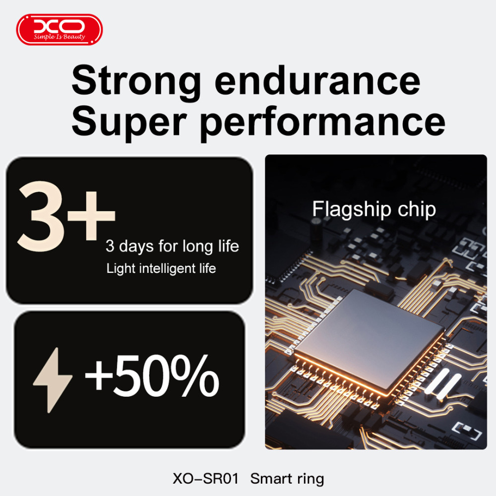 Смарт-кільце XO RS01 Smart Ring розмір 10 (внутрішній діаметр 19,9 мм, титановий сплав)