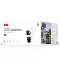 Камера відеоспостереження XO CR19 з сонячною батареєю та двома об'єктивами (4G, 4-Megapixel, AOV) 