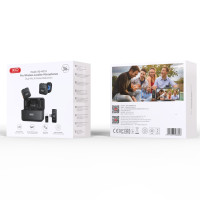 Бездротовий петличний мікрофон XO MC15 Dual-Microphone (Type-C+Lightning Adapter)