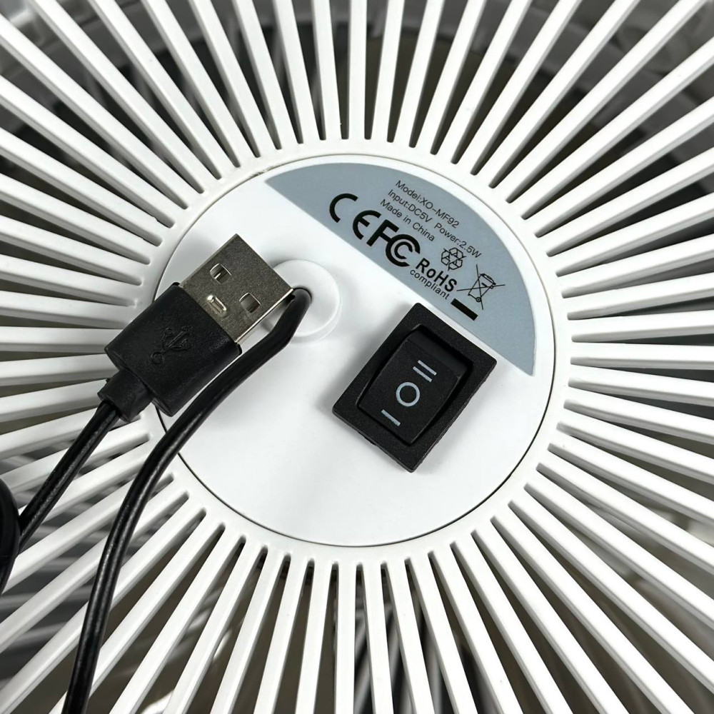 Вентилятор XO MF92 настільний (8-inch,2 speeds,USB) (25,5см)