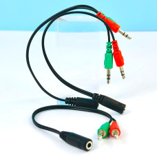 Aux-перехідник XO Big game earphone audio cable 3.5 mm to 3.5 mm аудіо сплітер 2pin