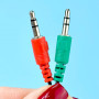 Aux-перехідник XO Big game earphone audio cable 3.5 mm to 3.5 mm аудіо сплітер 2pin