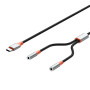 AUX  XO NB-R269B Type-C male to Dual 3.5mm female 1.2m