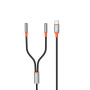 AUX  XO NB-R269B Type-C male to Dual 3.5mm female 1.2m