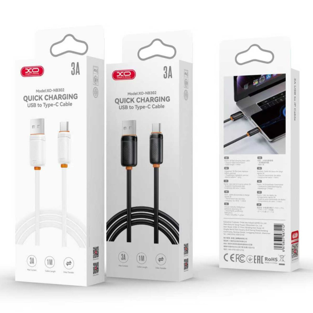 Data Cable XO NB302 Shishishun Series Type-C 3A 1m
