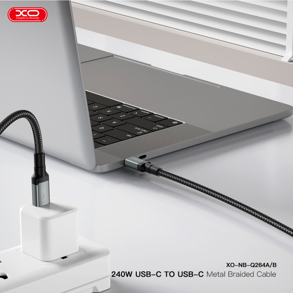 Data Cable XO NB-Q264B High Power Type-C to Type-C 240W 2m