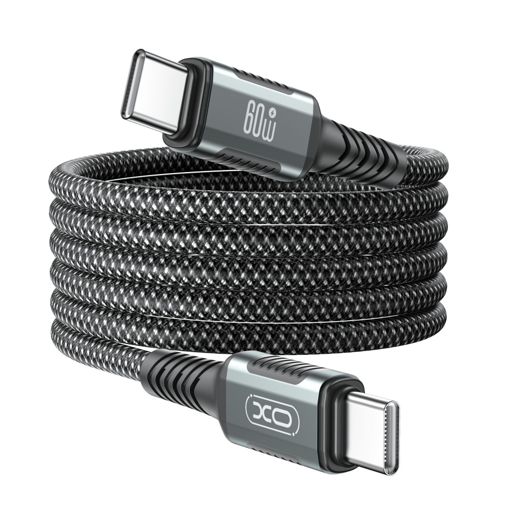 Data Cable XO NB-Q267 Magnetic Braided Type-C to Type-C 60W 1m