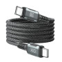 Data Cable XO NB-Q267 Magnetic Braided Type-C to Type-C 60W 1m