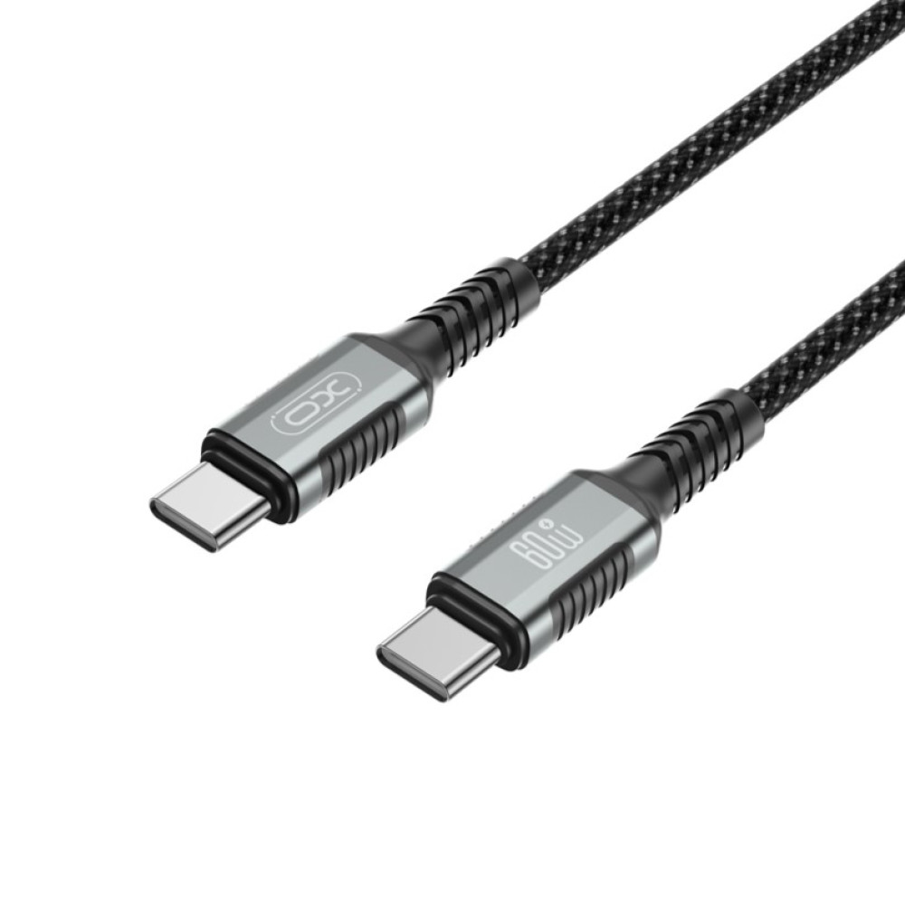 Data Cable XO NB-Q267 Magnetic Braided Type-C to Type-C 60W 1m