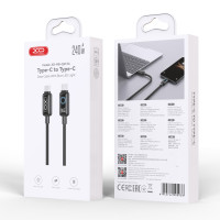 Data Cable XO NB-Q312A Blue Light Type-C to Type-C 240W 1m