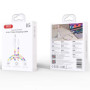 Data Cable XO NB-Q301 Colourful Bead Series Type-C to Type-C+Lightning 1m