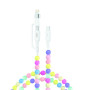 Data Cable XO NB-Q301 Colourful Bead Series Type-C to Type-C+Lightning 1m