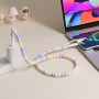 Data Cable XO NB-Q301 Colourful Bead Series Type-C to Type-C+Lightning 1m